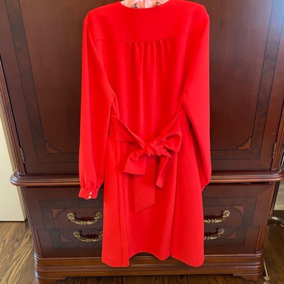 EUC Kate Spade Red Fit and Flare Dress Wedding Special Occasion Evening - Picture 5 of 14